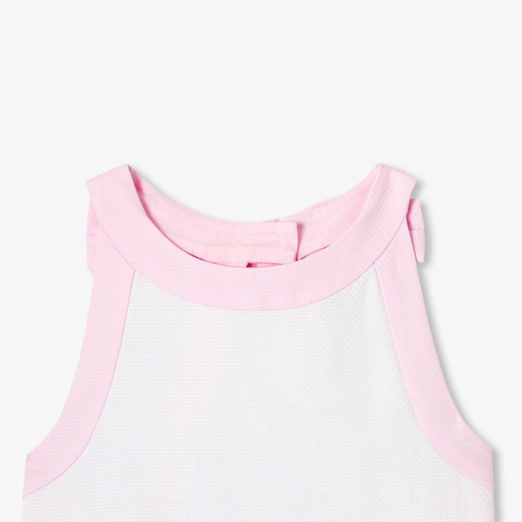 Children's formal dress for girls in honeycomb cotton