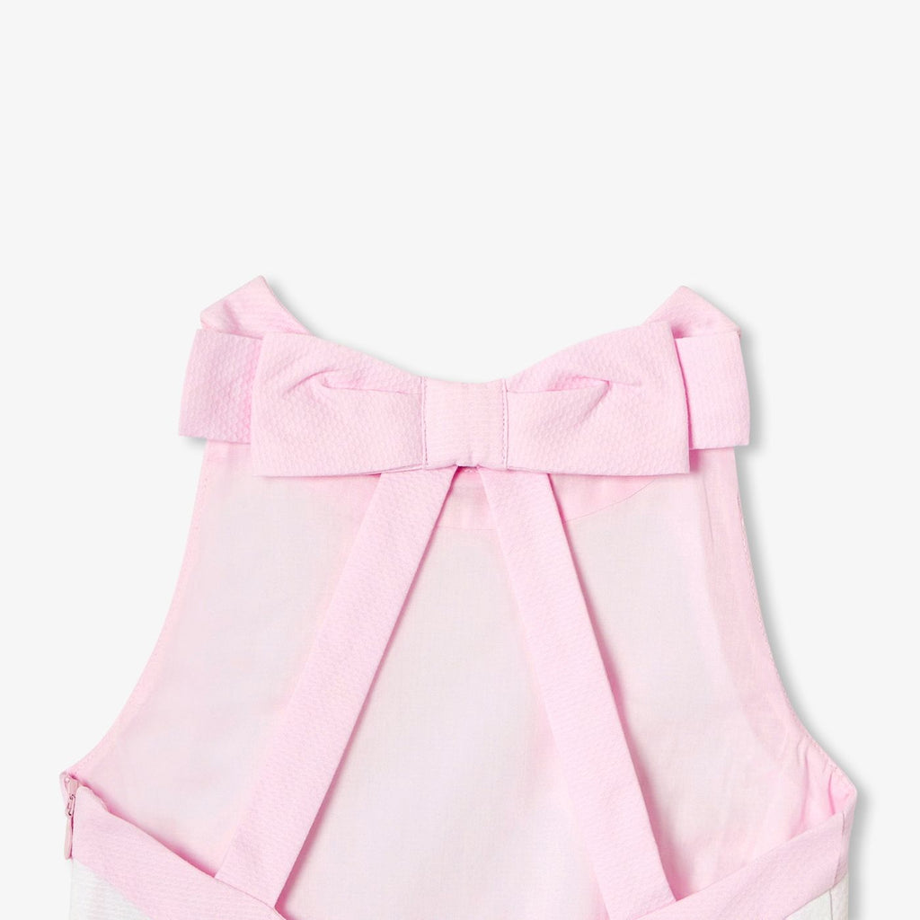 Children's formal dress for girls in honeycomb cotton