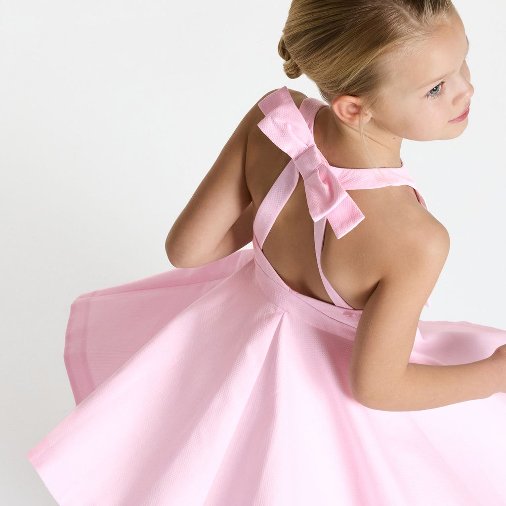 Children's formal dress for girls in honeycomb cotton