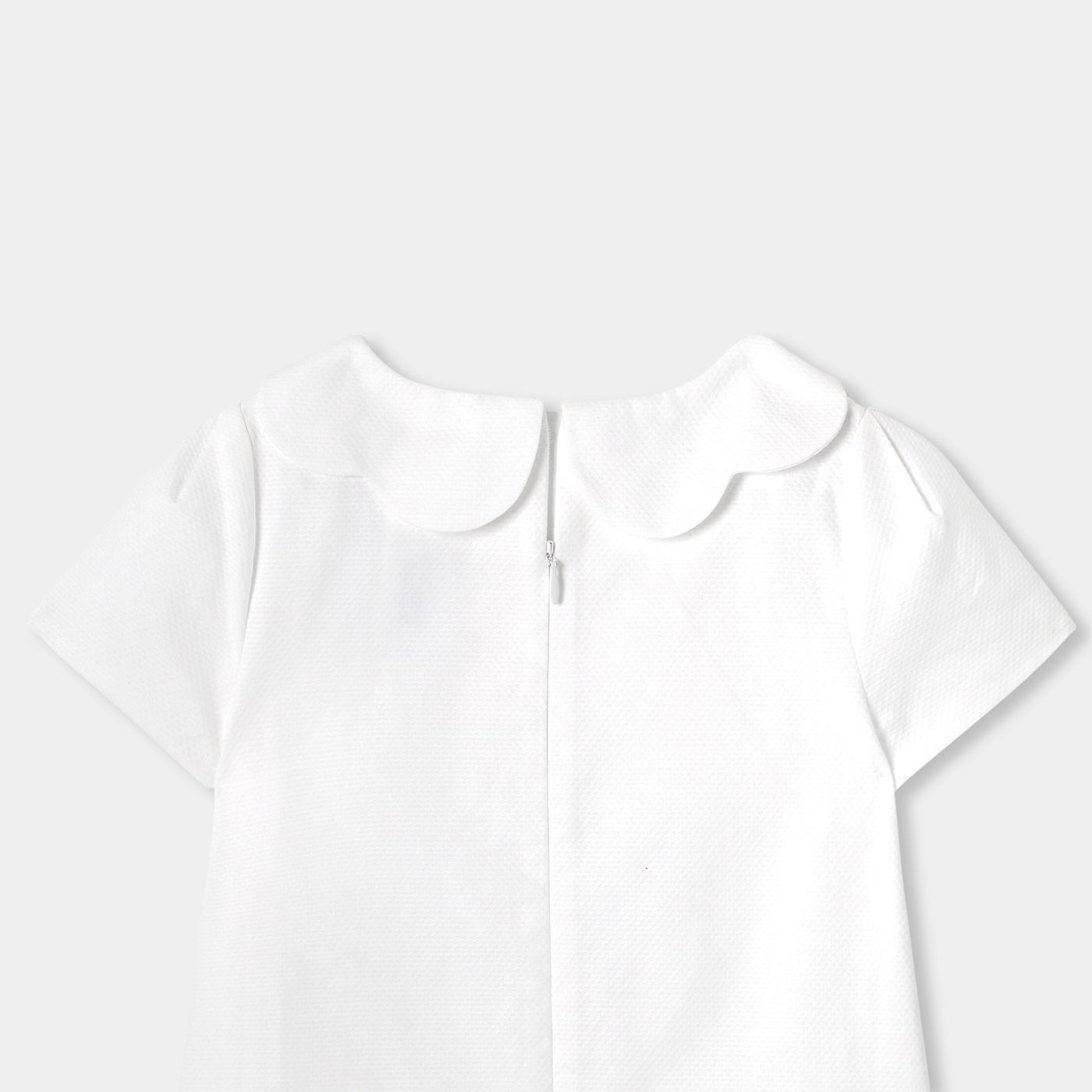 Ceremony Dress in Honeycomb Piqué Girl - Ivory