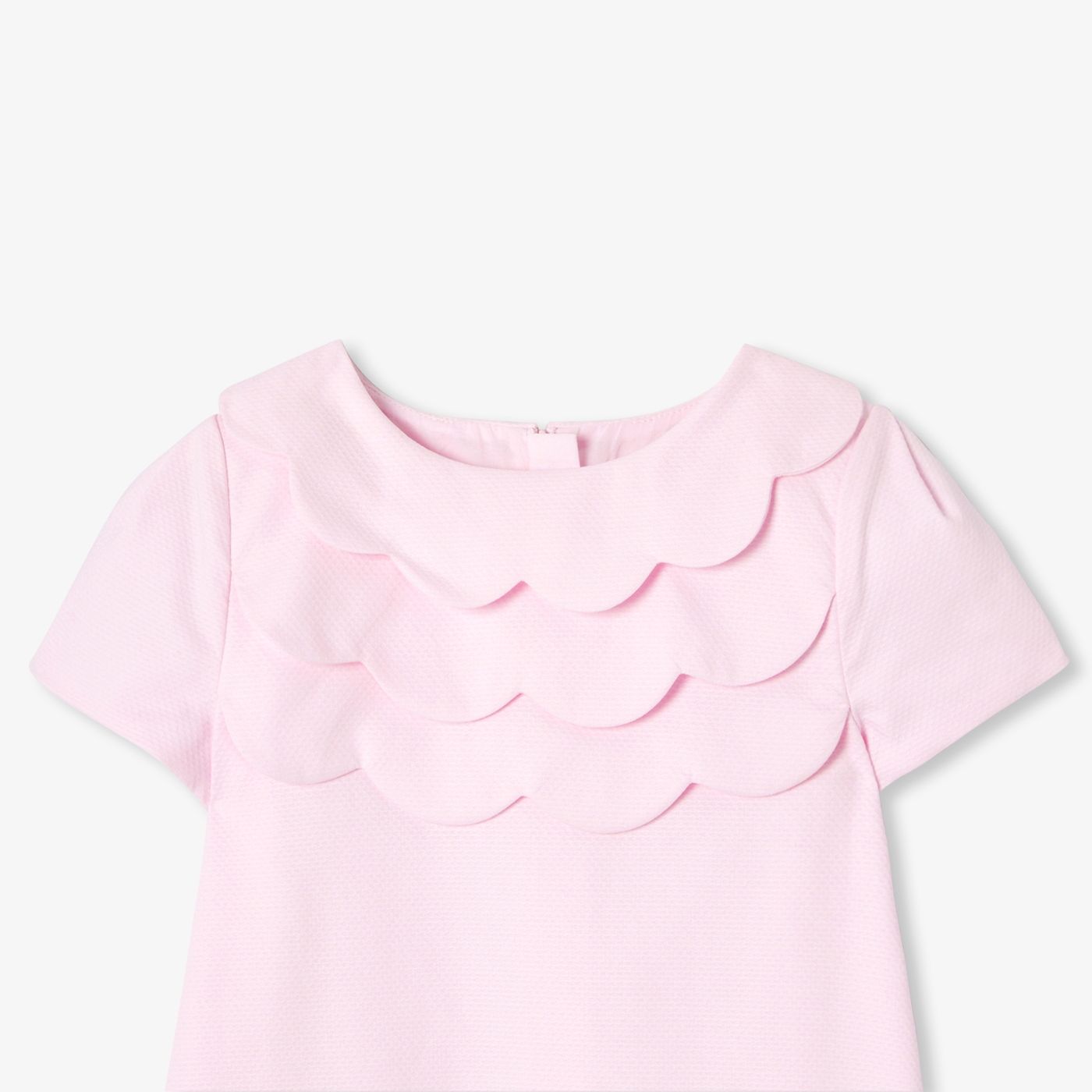 Ceremony Dress in Honeycomb Pique Girl - Jacadi Powder Pink