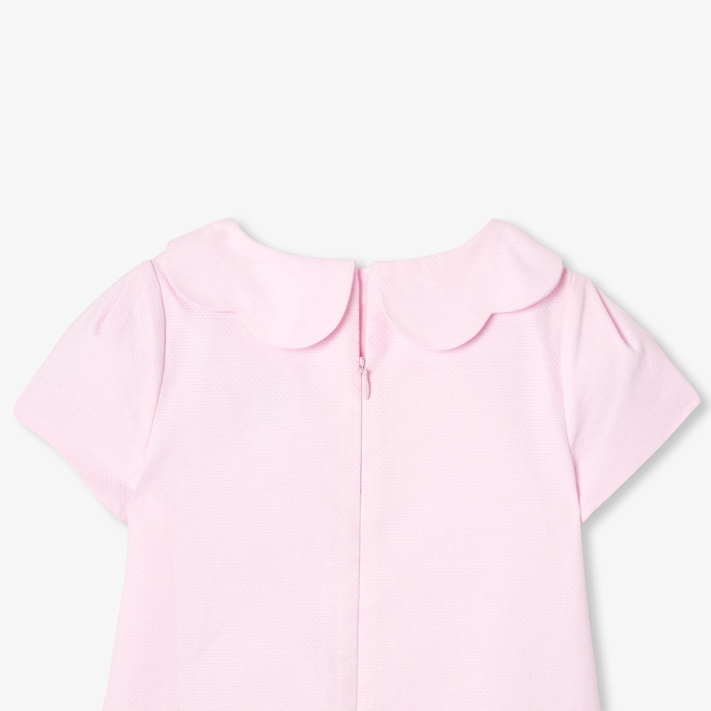 Ceremony Dress in Honeycomb Pique Girl - Jacadi Powder Pink