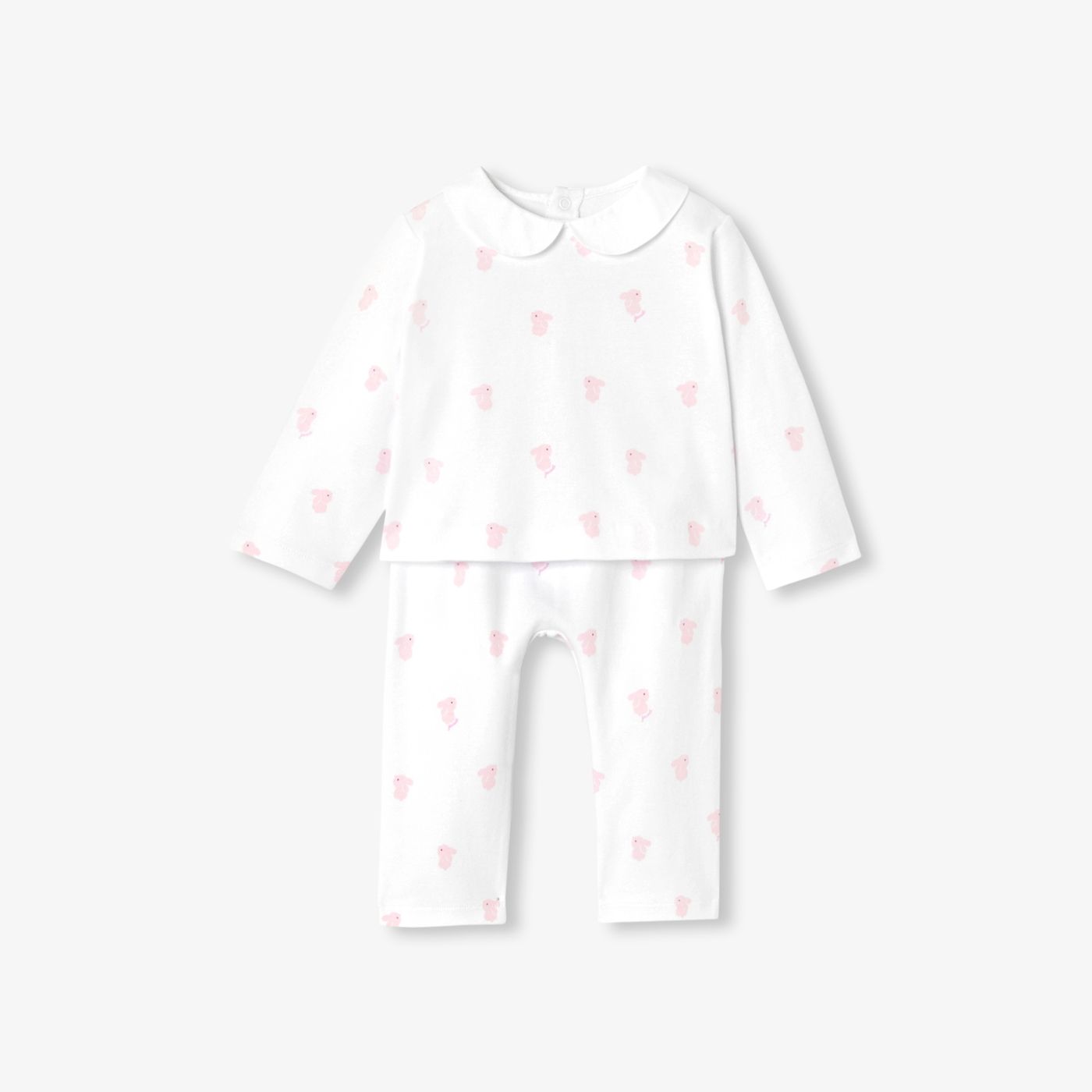 Baby girl interlock cotton pyjamas