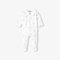 Pyjamas in Cotton Interlock Baby Boy - White/Grey