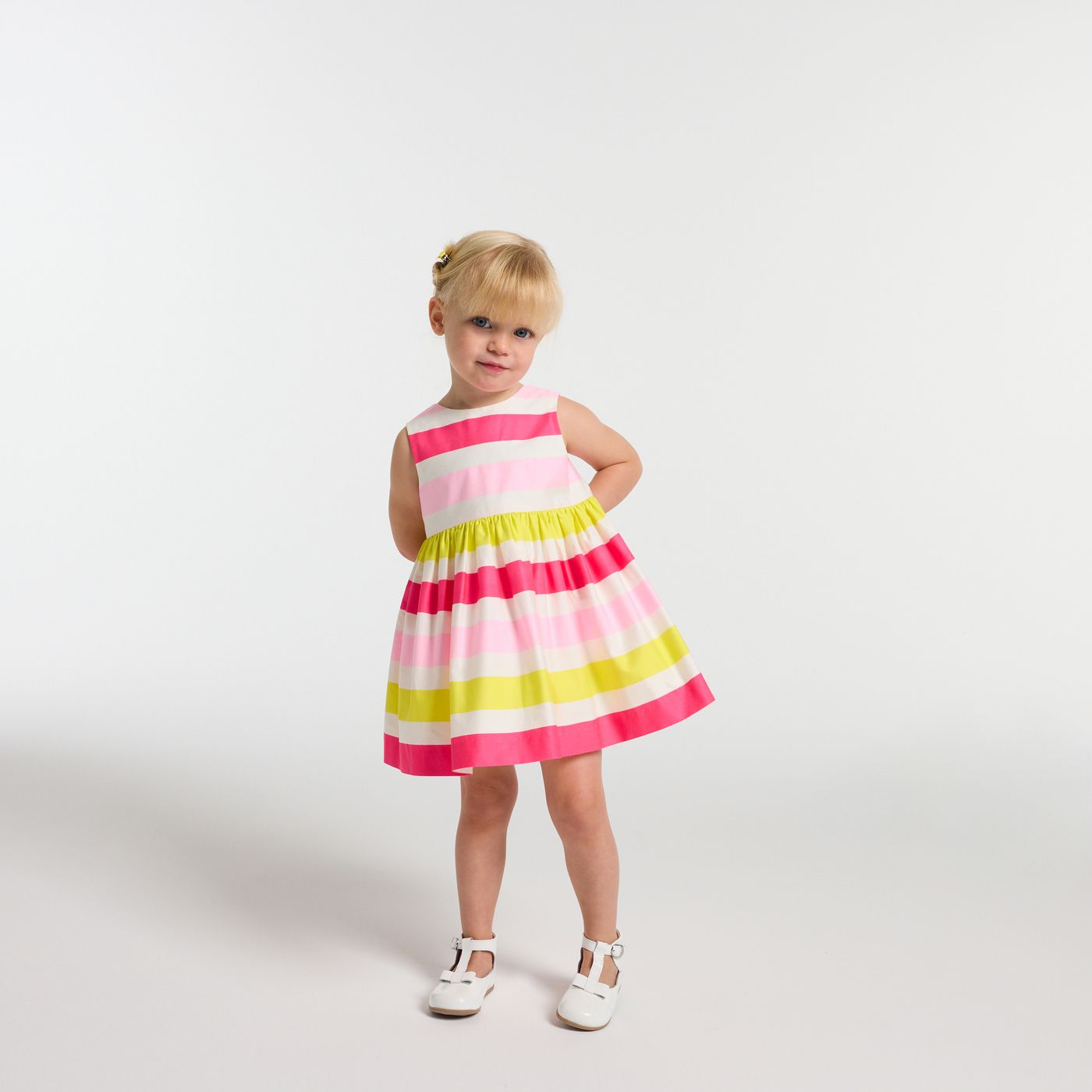 Baby girl cotton satin ceremony dress