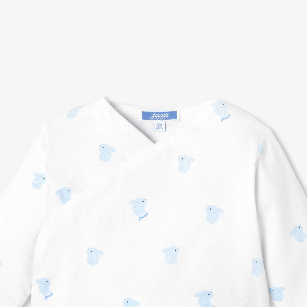 Outfit Set Comodo in Cotton Imbottito Baby Boy - White/Light Blue