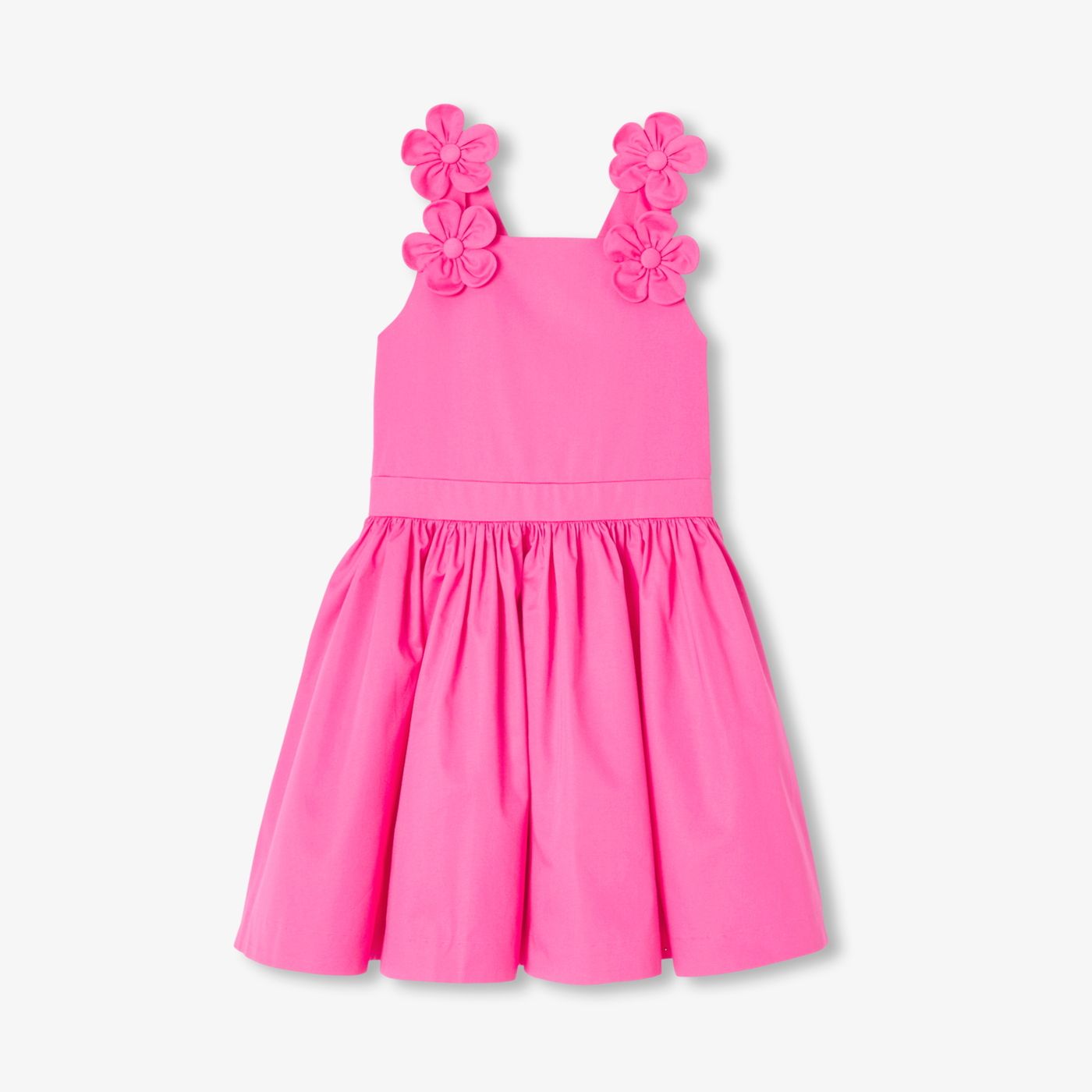 Ceremony Dress in Raso Girl - Light Fuchsia