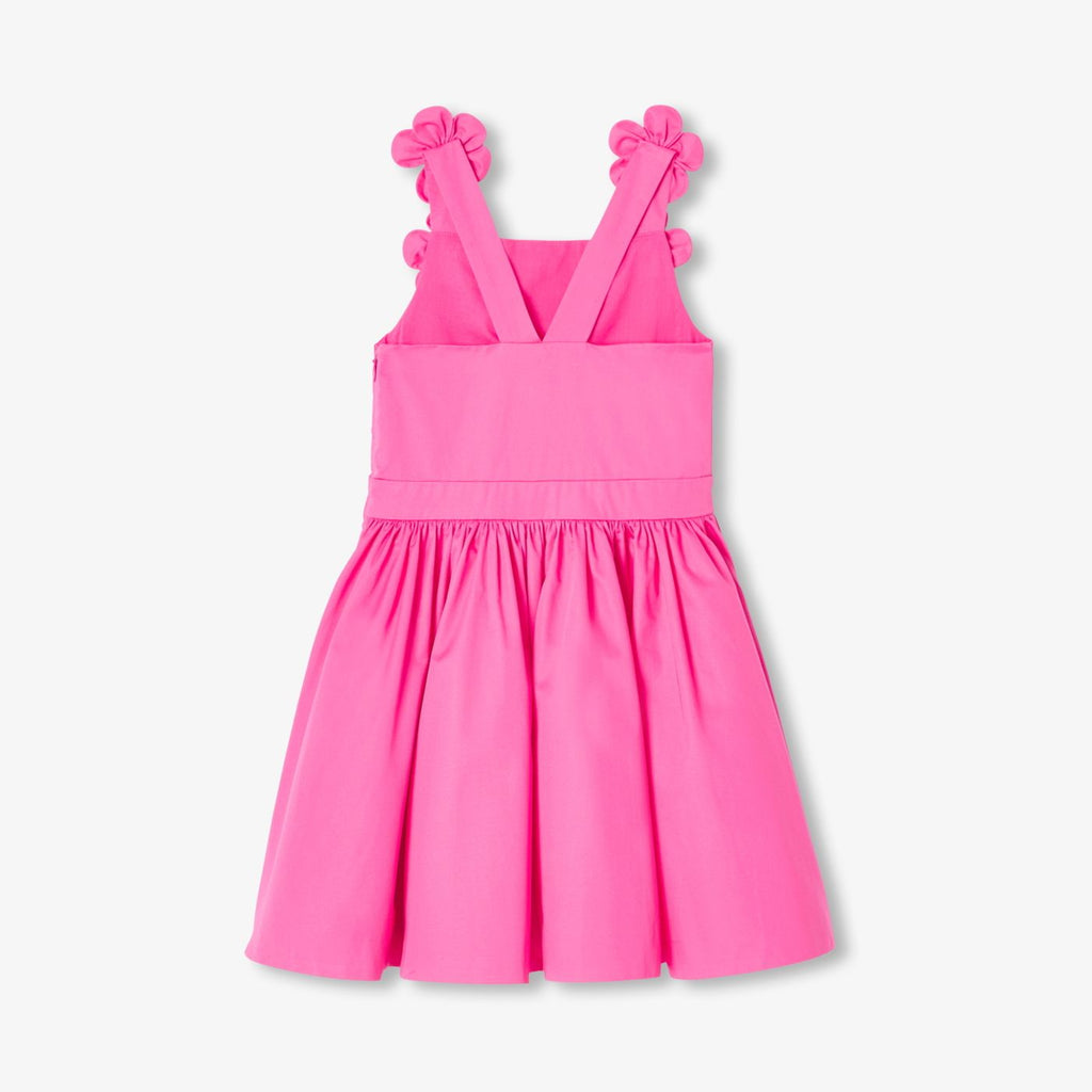 Ceremony Dress in Raso Girl - Light Fuchsia