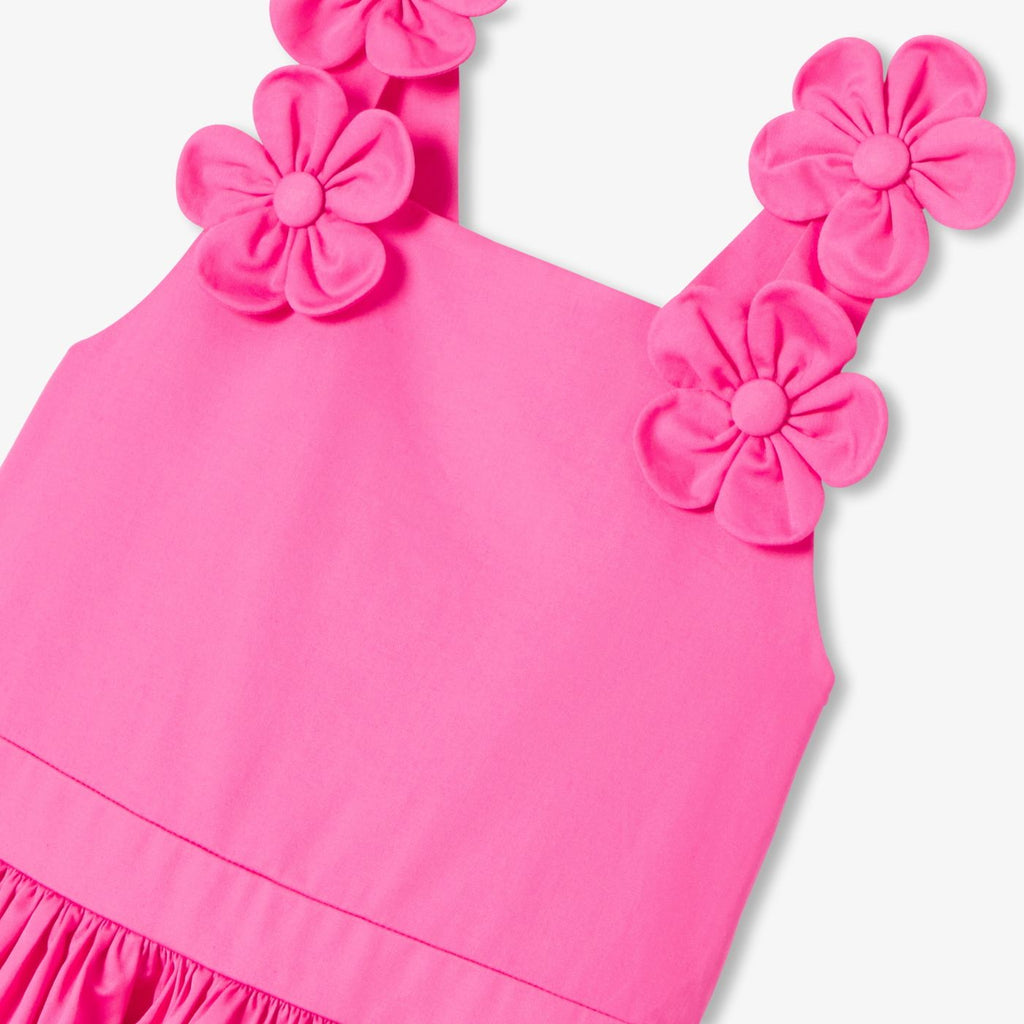 Ceremony Dress in Raso Girl - Light Fuchsia