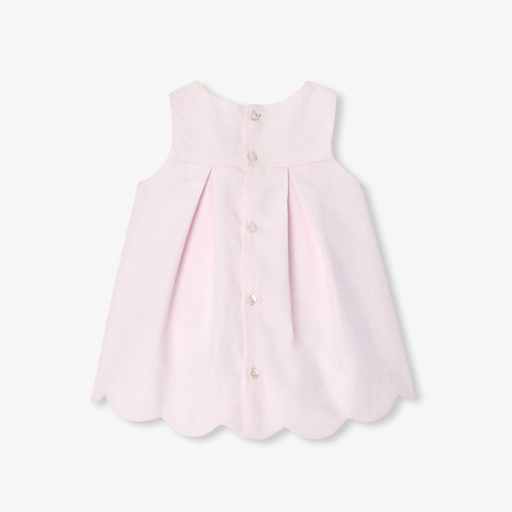 Baby girl sleeveless cotton pique dress