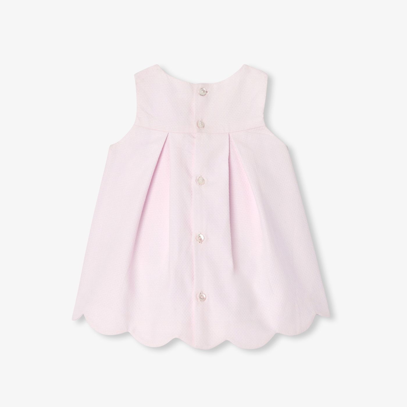 Baby girl sleeveless cotton pique dress