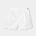 Girl occasion cotton pique shorts - Ivory