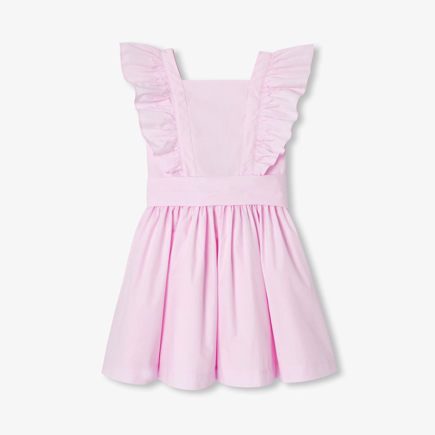 Girl open-back poplin dress - Jacadi Pink