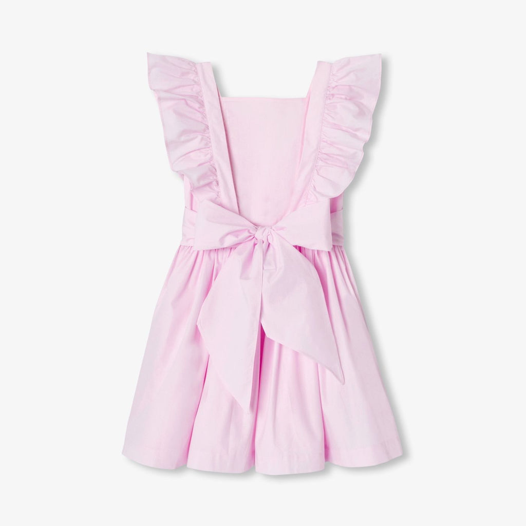 Girl open-back poplin dress - Jacadi Pink