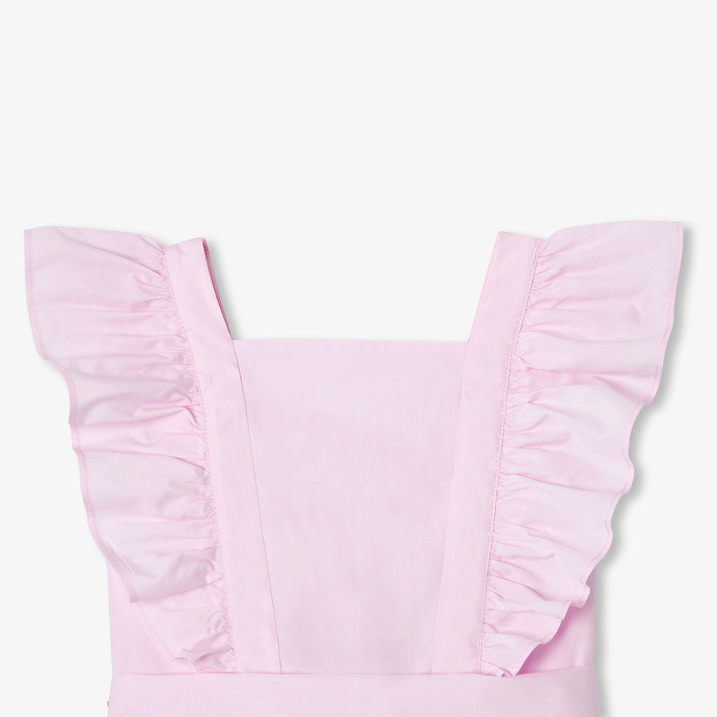 Girl open-back poplin dress - Jacadi Pink