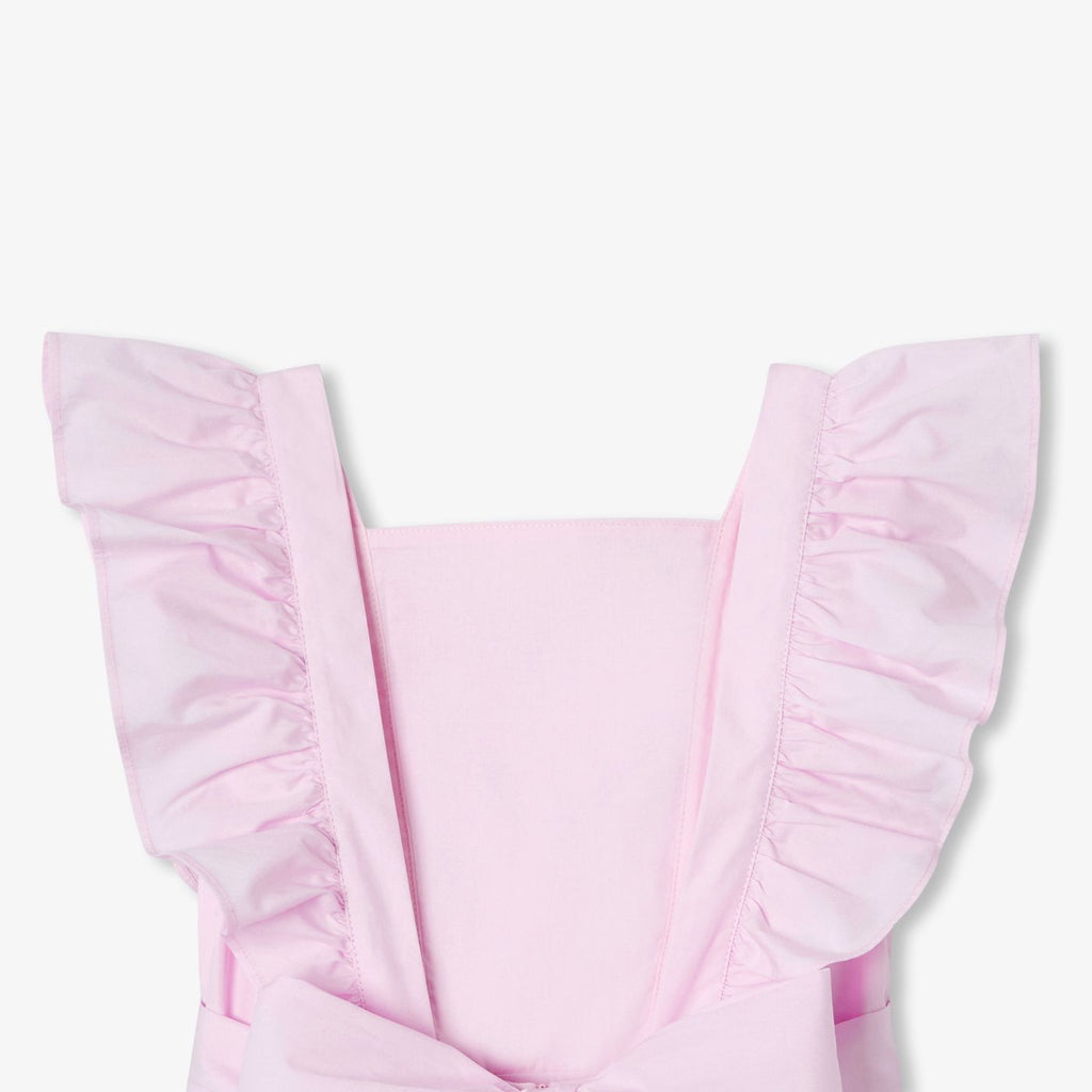Girl open-back poplin dress - Jacadi Pink