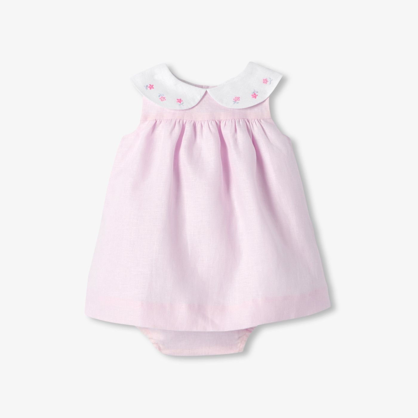 Baby girl linen dress - Jacadi Pale Pink