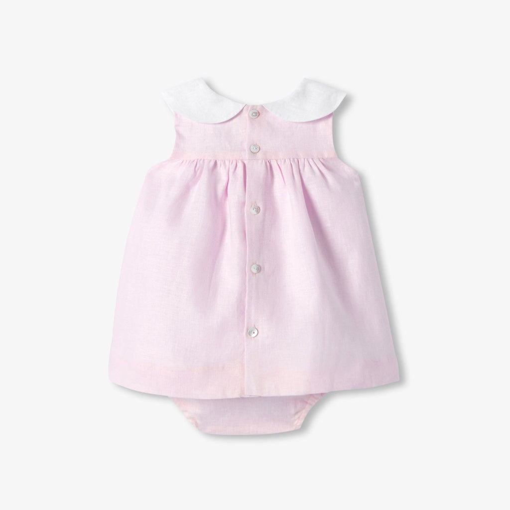 Baby girl linen dress - Jacadi Pale Pink