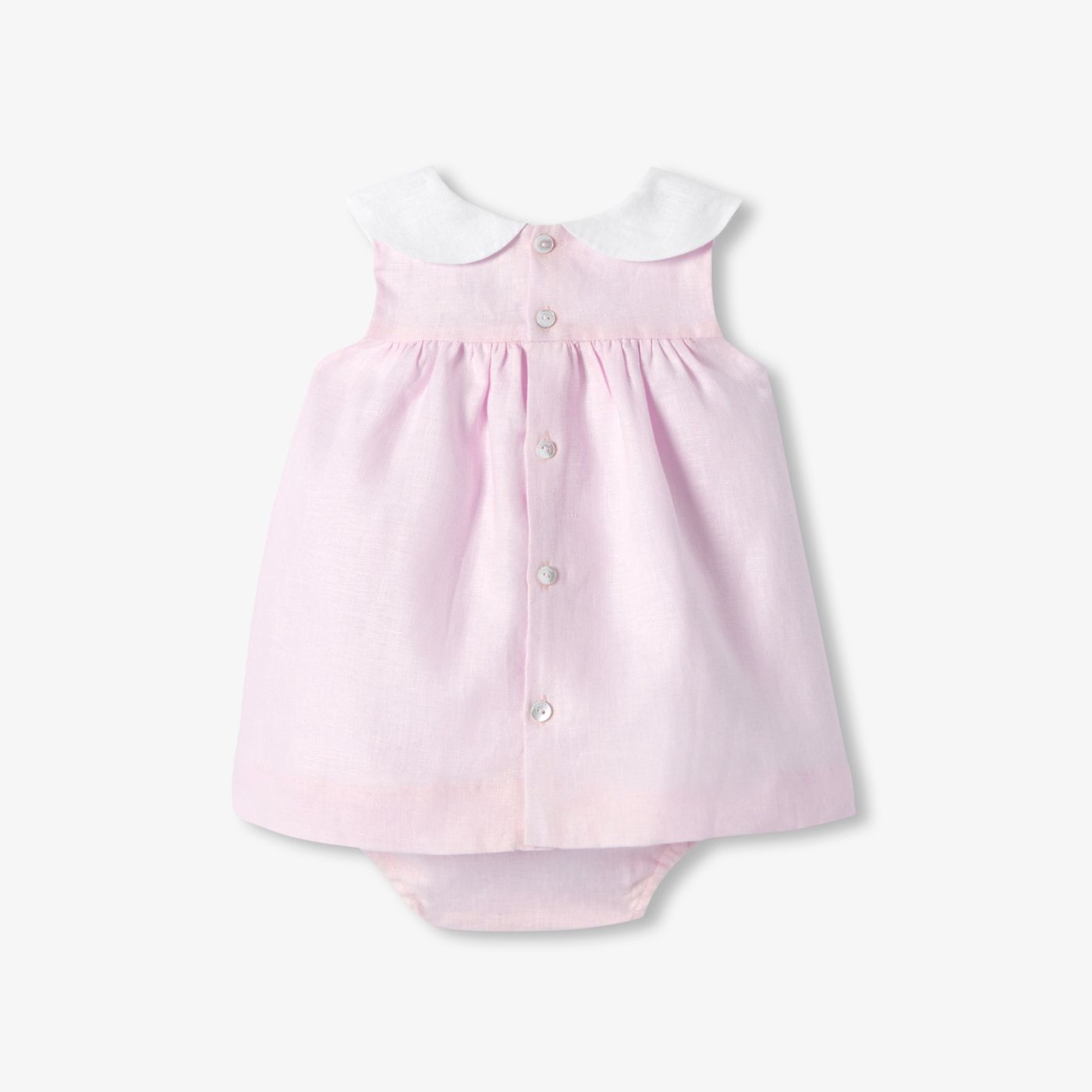 Baby girl linen dress - Jacadi Pale Pink