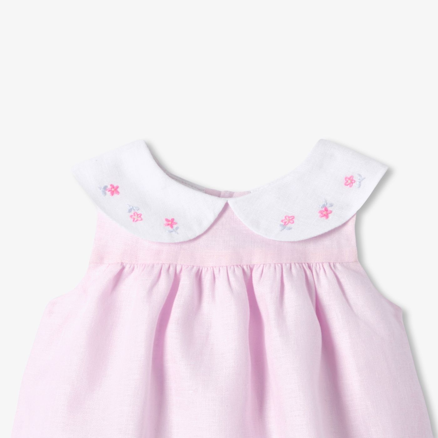 Baby girl linen dress - Jacadi Pale Pink