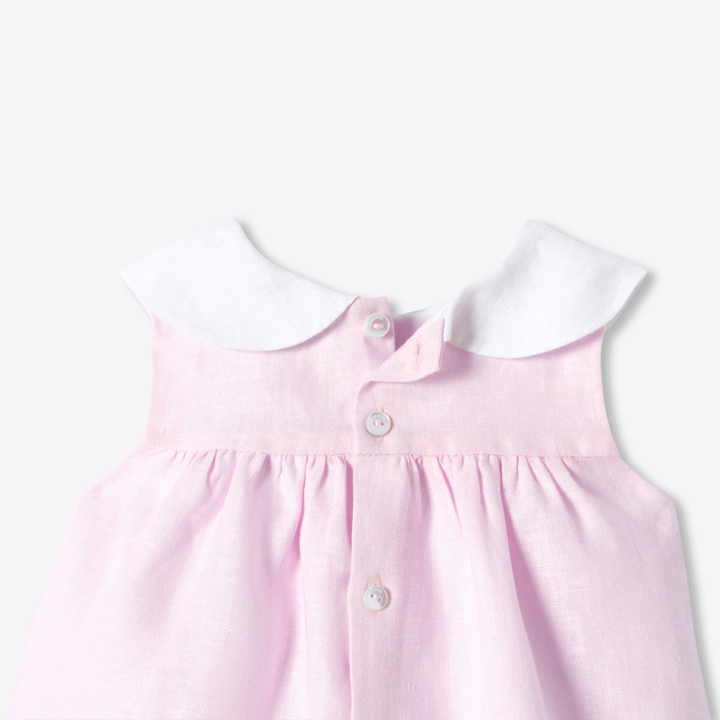 Baby girl linen dress - Jacadi Pale Pink