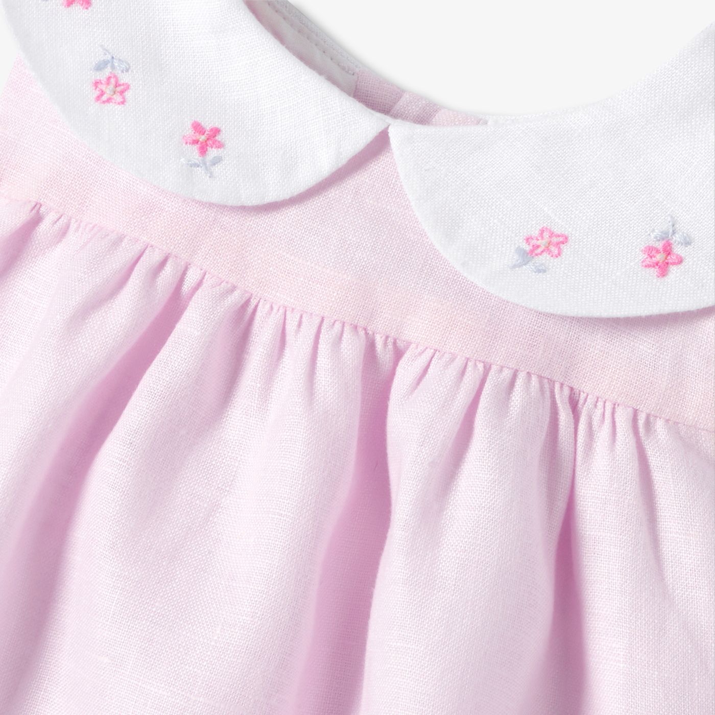 Baby girl linen dress - Jacadi Pale Pink