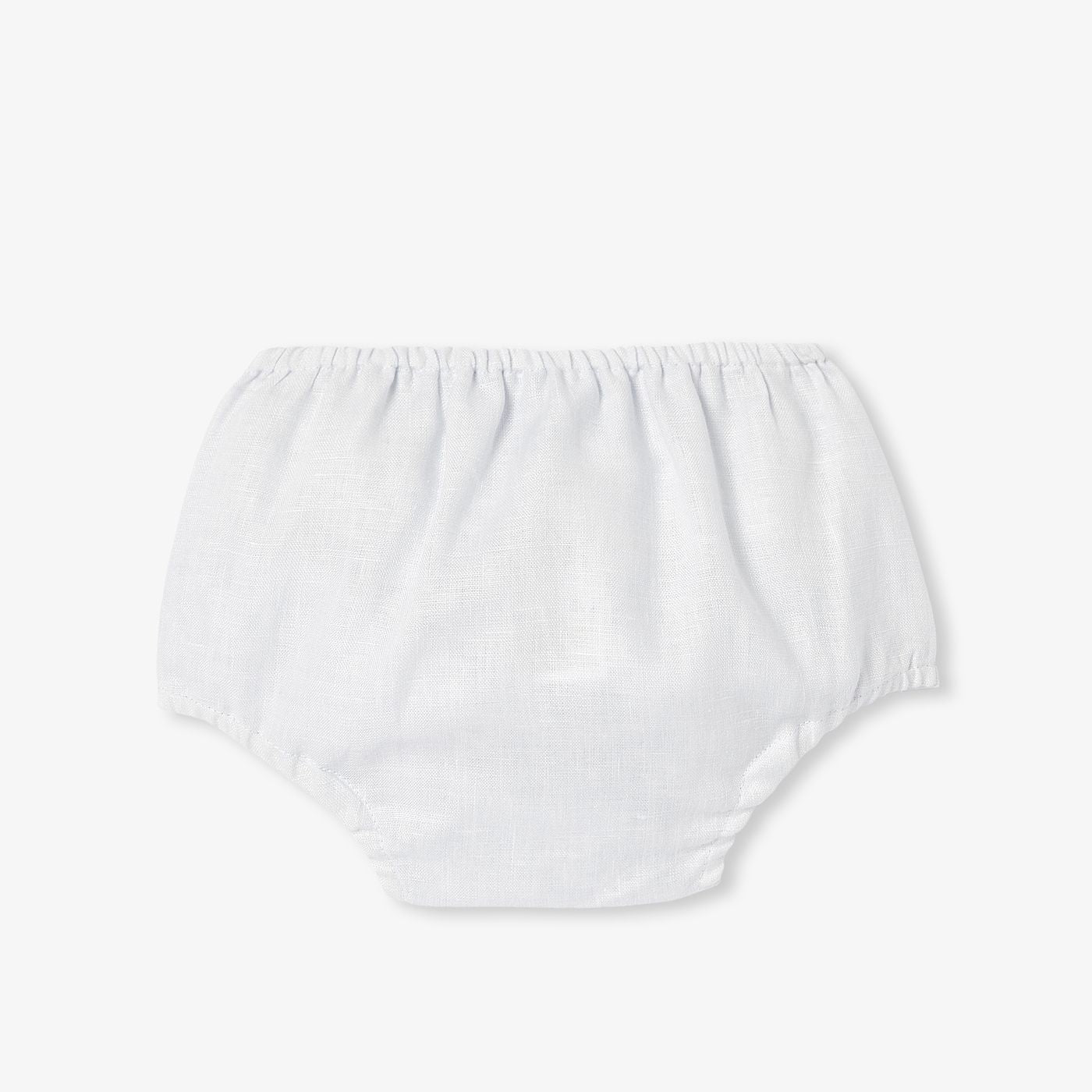 Dress in Linen Baby Girl - Grey/Multicolour