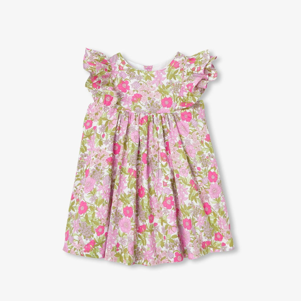Dress in Liberty Fabric Baby Girl - Pink/Multicolour