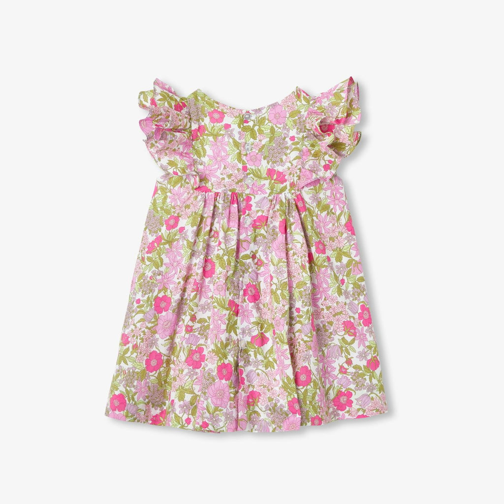 Dress in Liberty Fabric Baby Girl - Pink/Multicolour