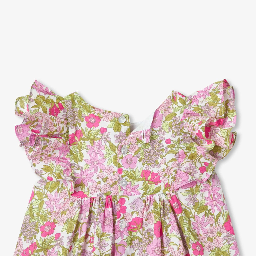Dress in Liberty Fabric Baby Girl - Pink/Multicolour