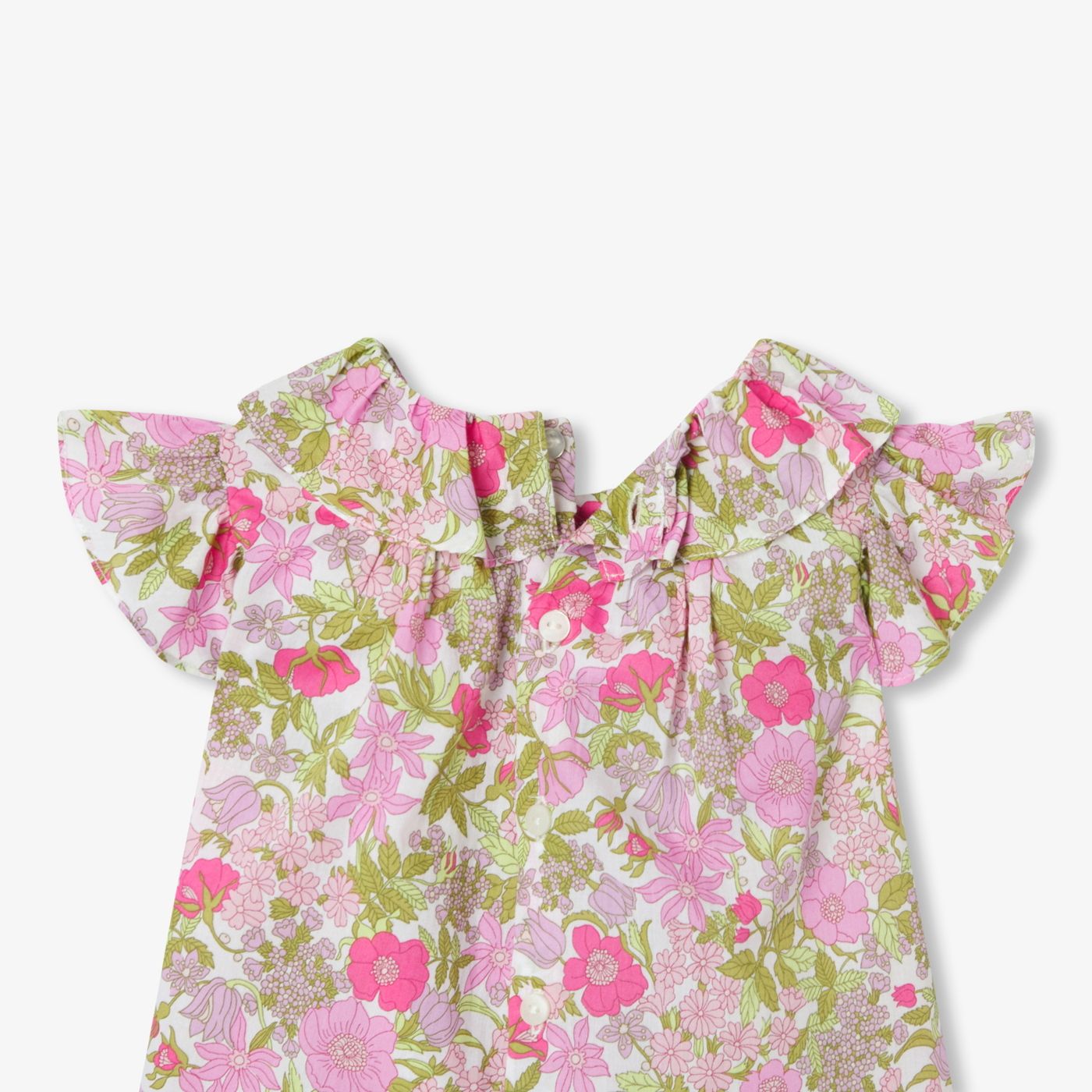 Blouse in Liberty Fabric Baby Girl - Pink/Multicolour