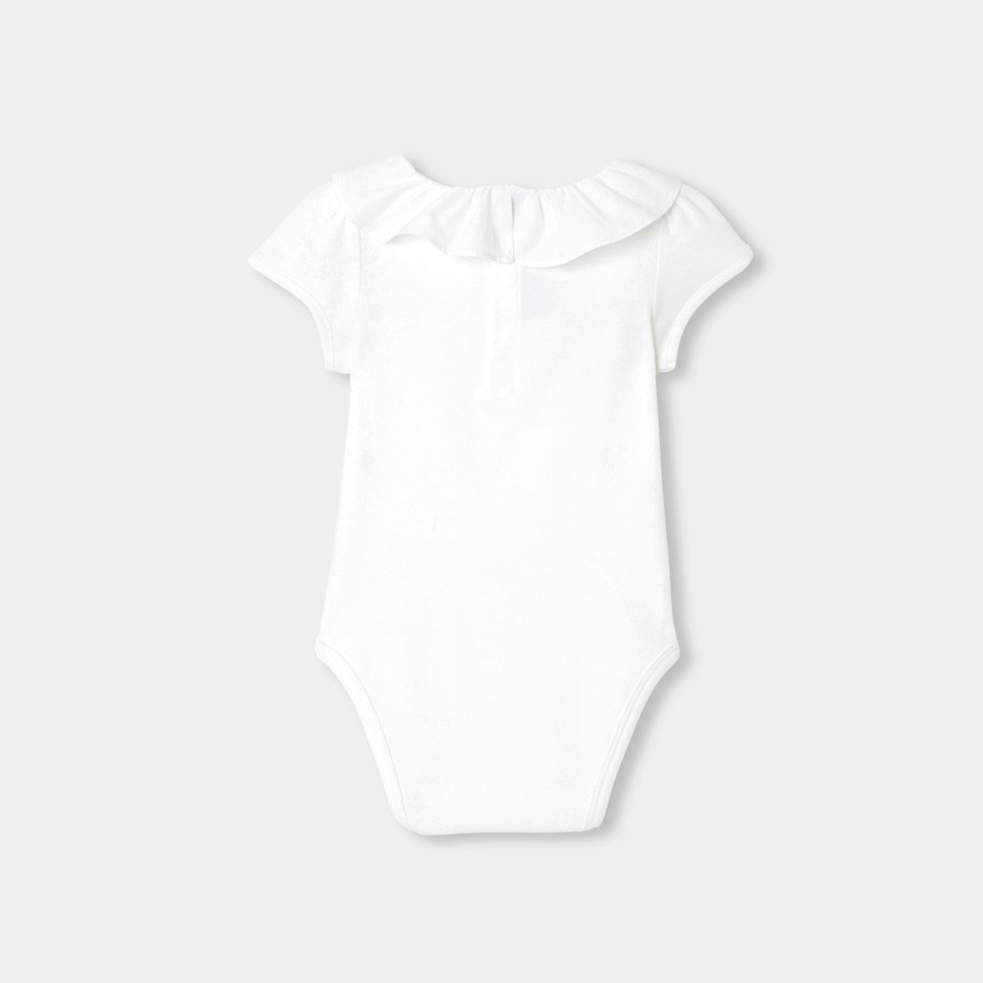 Short-sleeved Bodysuitsuit in Cotton Baby Girl - Jacadi White