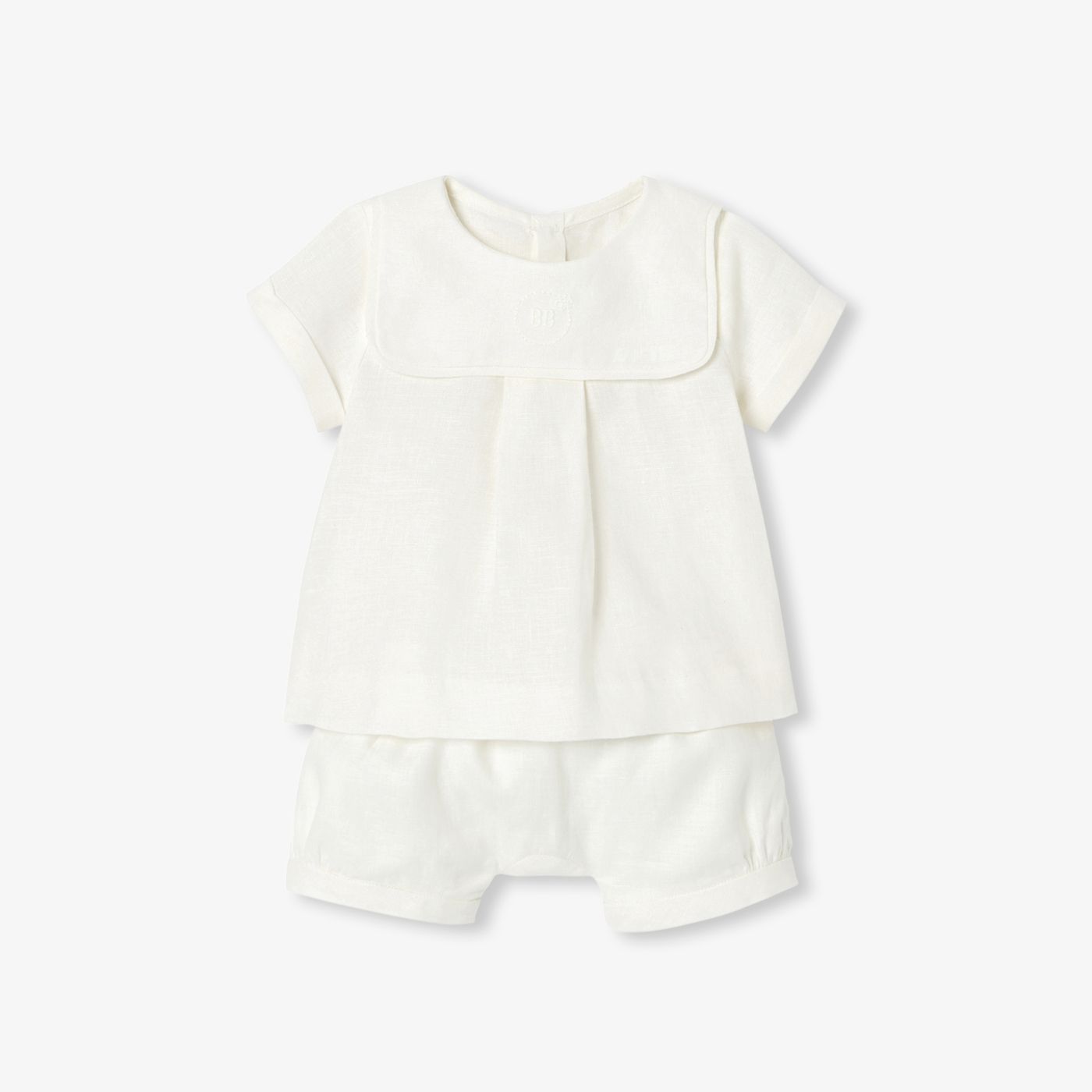 Outfit Set in Linen Baby Boy - Jacadi Sweet White