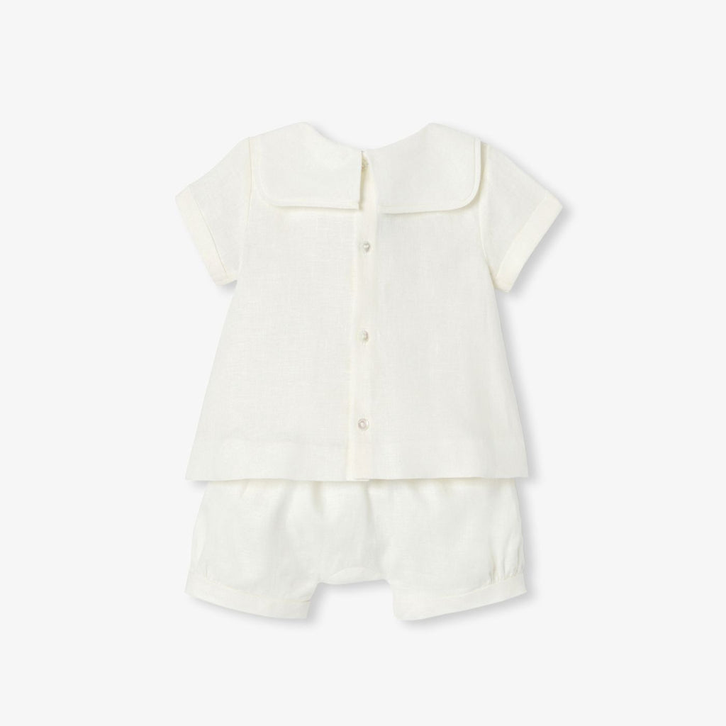Outfit Set in Linen Baby Boy - Jacadi Sweet White
