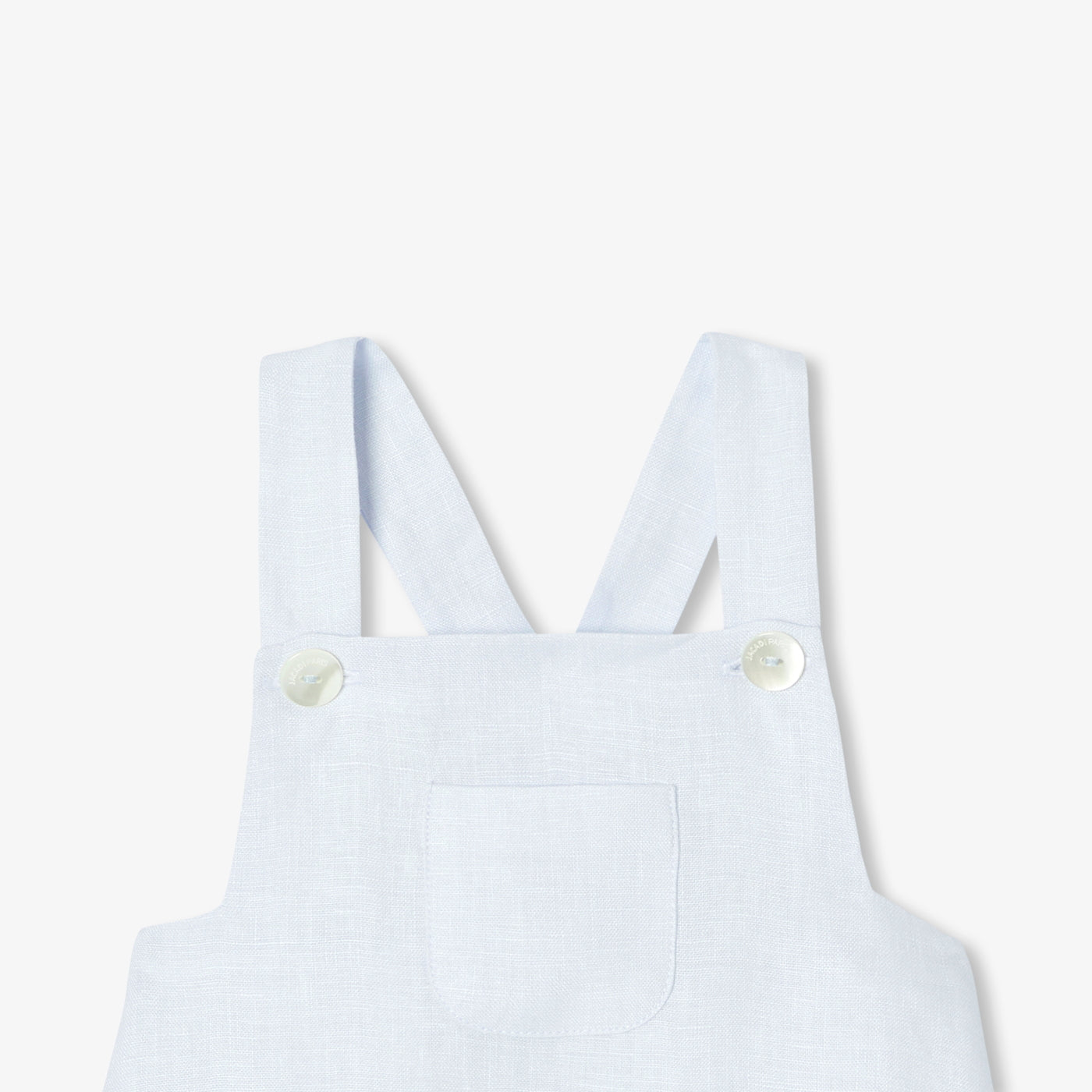Dungarees in Linen Baby Boy - Pearl Grey