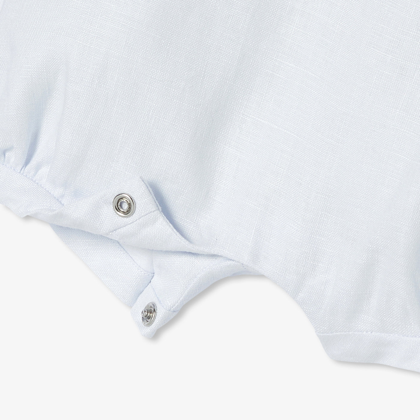 Dungarees in Linen Baby Boy - Pearl Grey