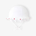 Baby girl cotton hat with scalloped edge