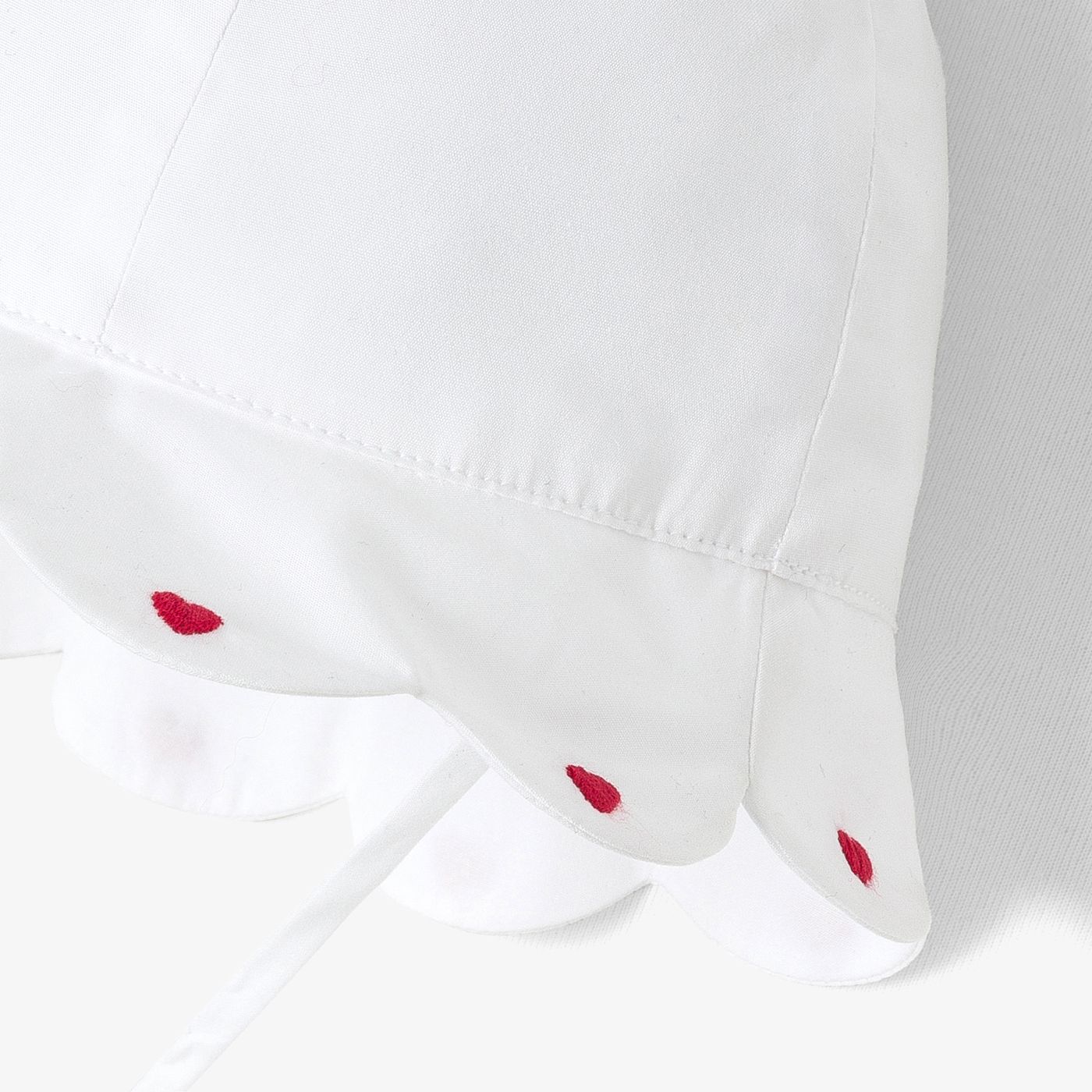 Baby girl cotton hat with scalloped edge