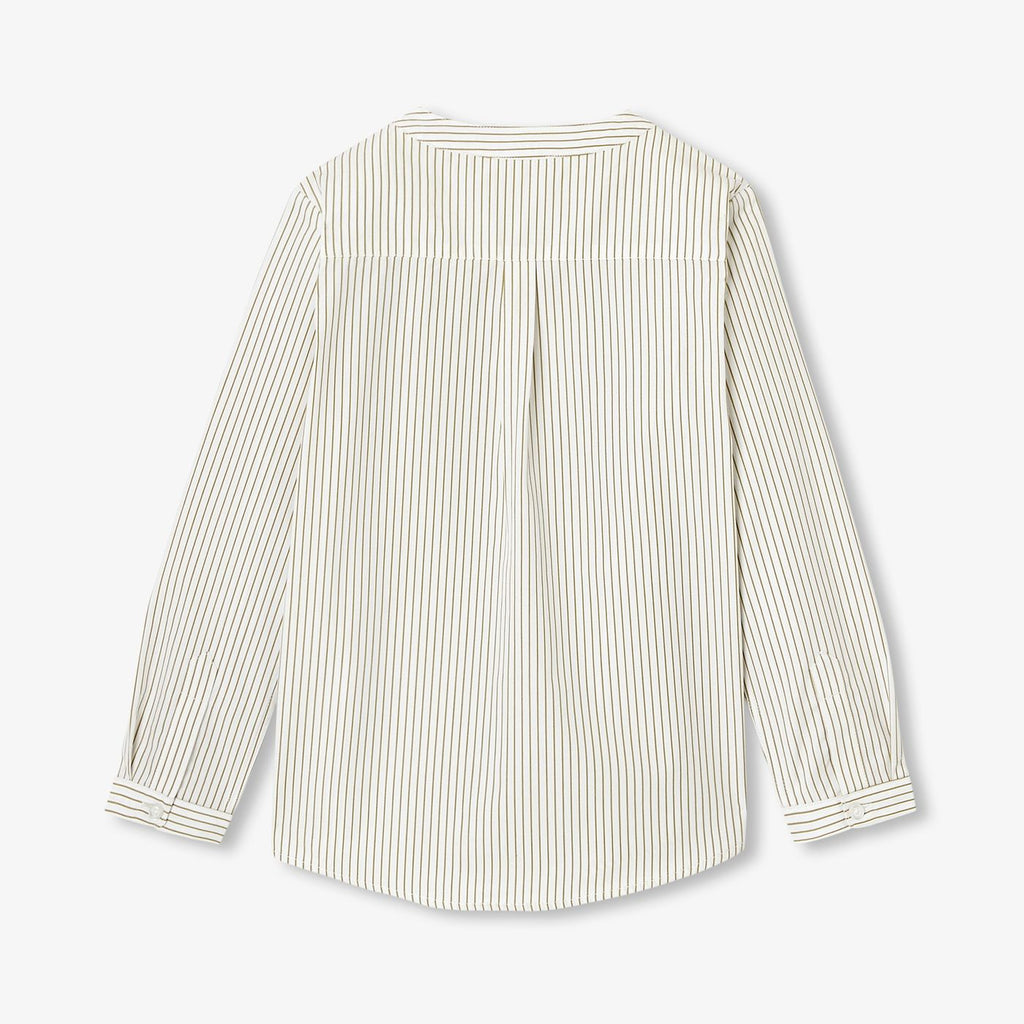 Boys' striped poplin shirt