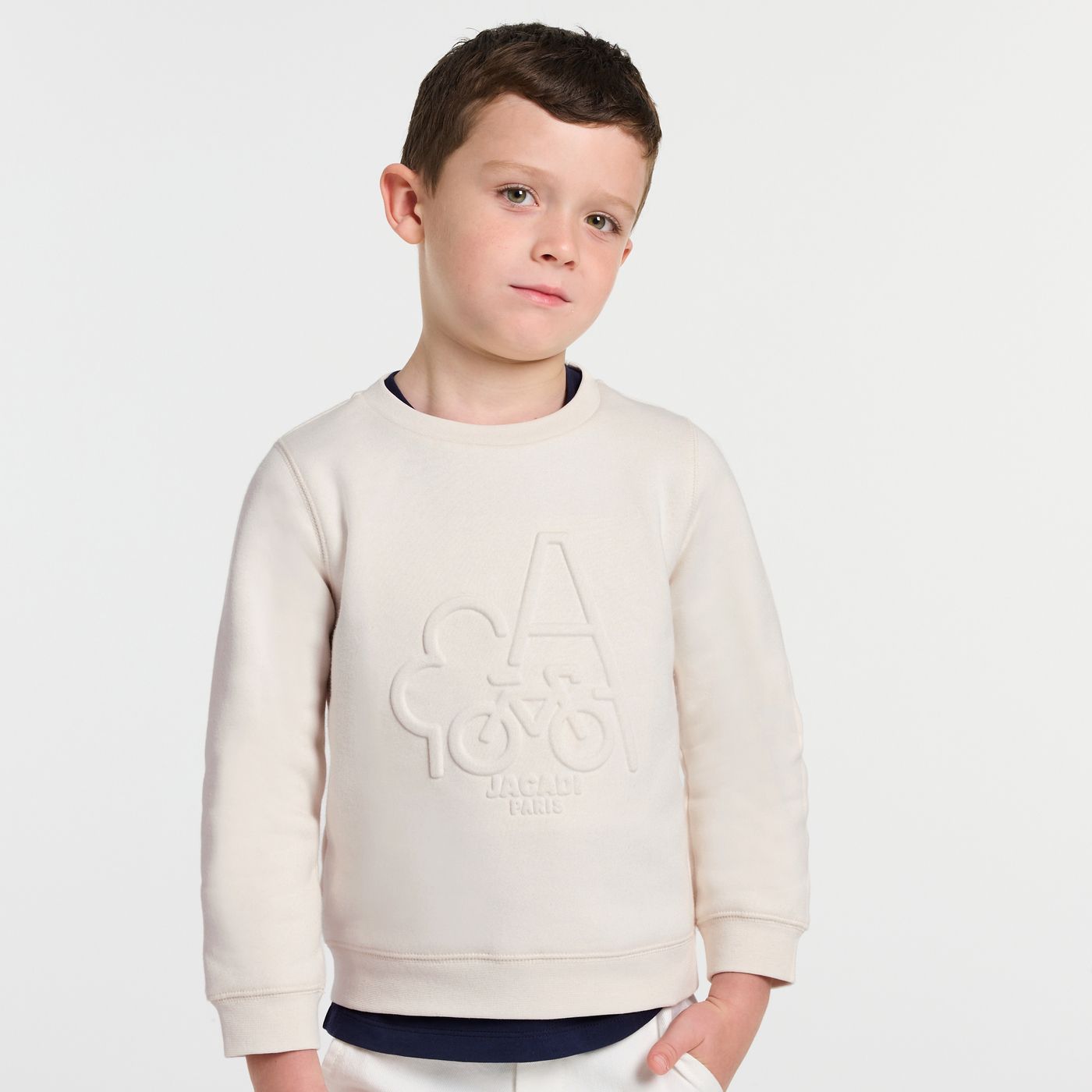Boy fleece sweatshirt - Rope Beige
