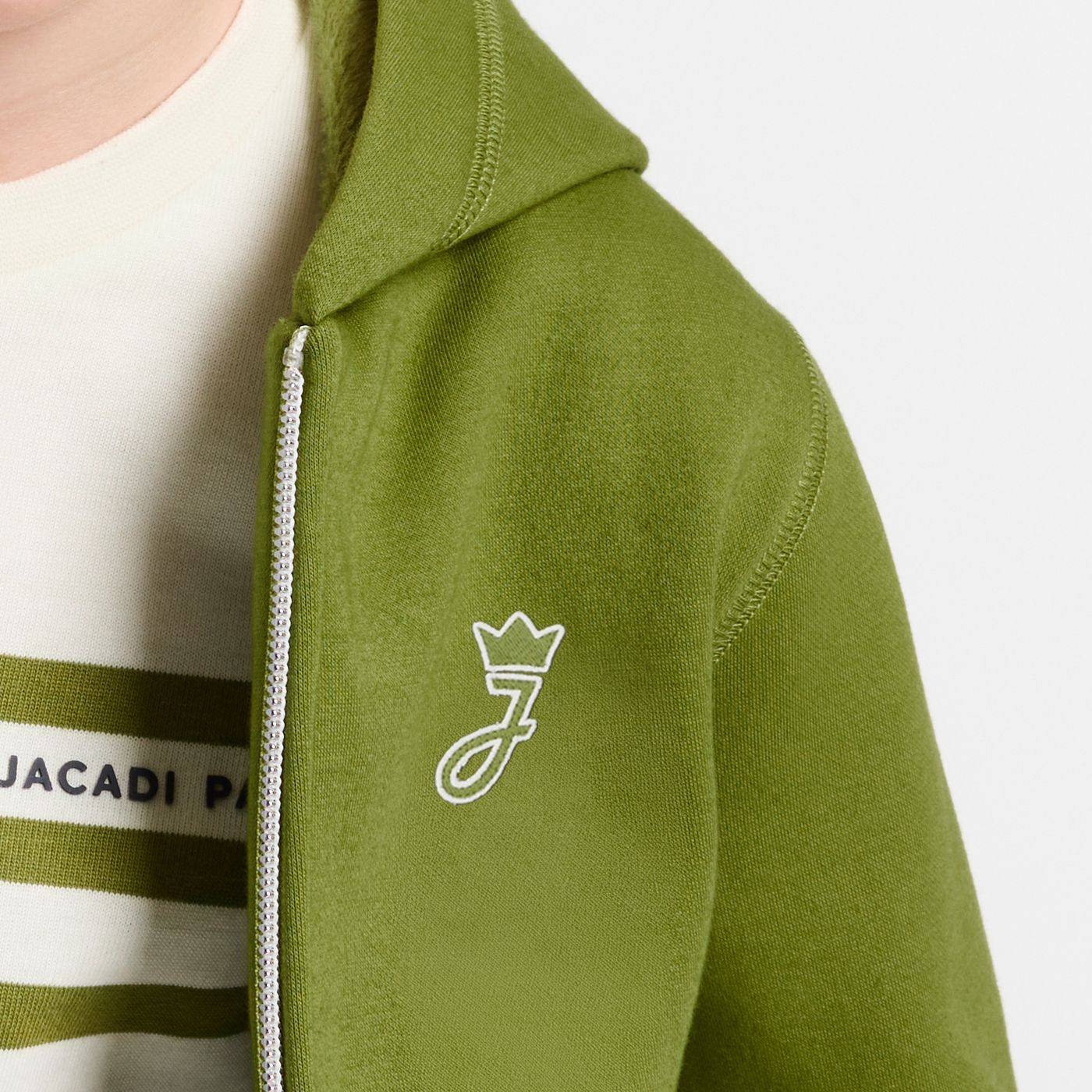 Boys' dual-material hoodie
