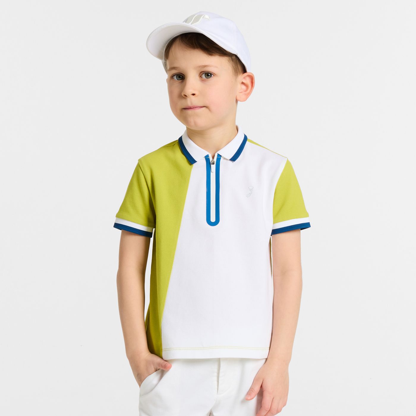 Boys' cotton piqué polo shirt shirt
