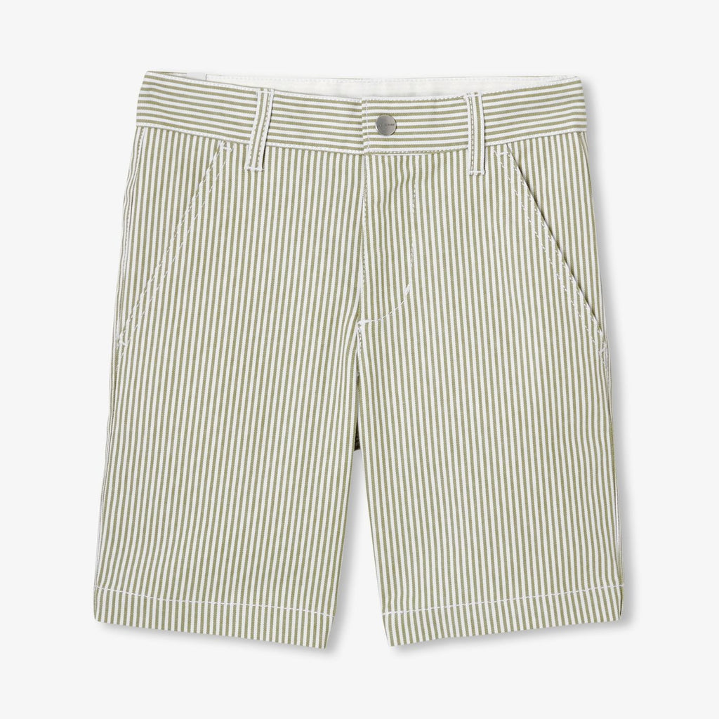 Boys' striped twill Bermuda shorts shorts