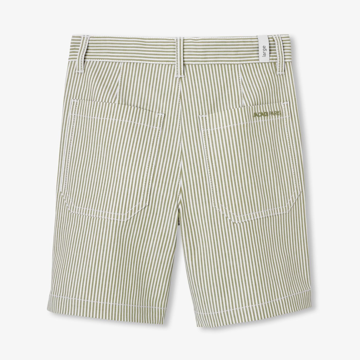 Boys' striped twill Bermuda shorts shorts