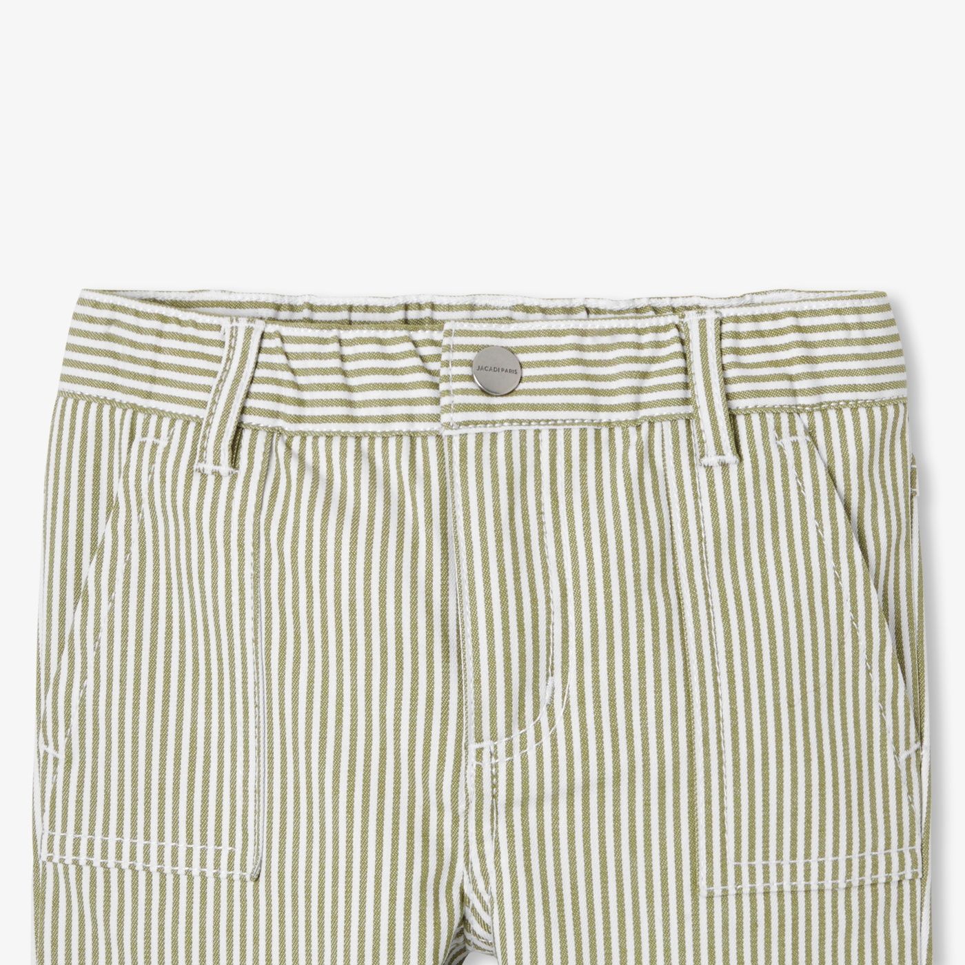 Trousers Striped in Twill Baby Boy - White/Green