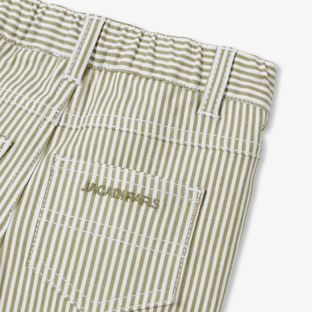 Trousers Striped in Twill Baby Boy - White/Green