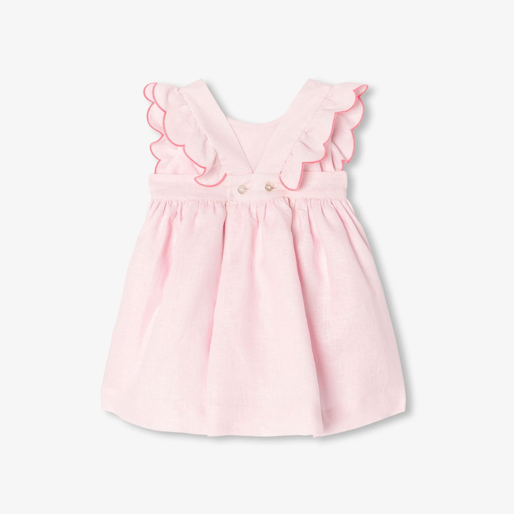 Baby girl linen dress - Jacadi Pale Pink