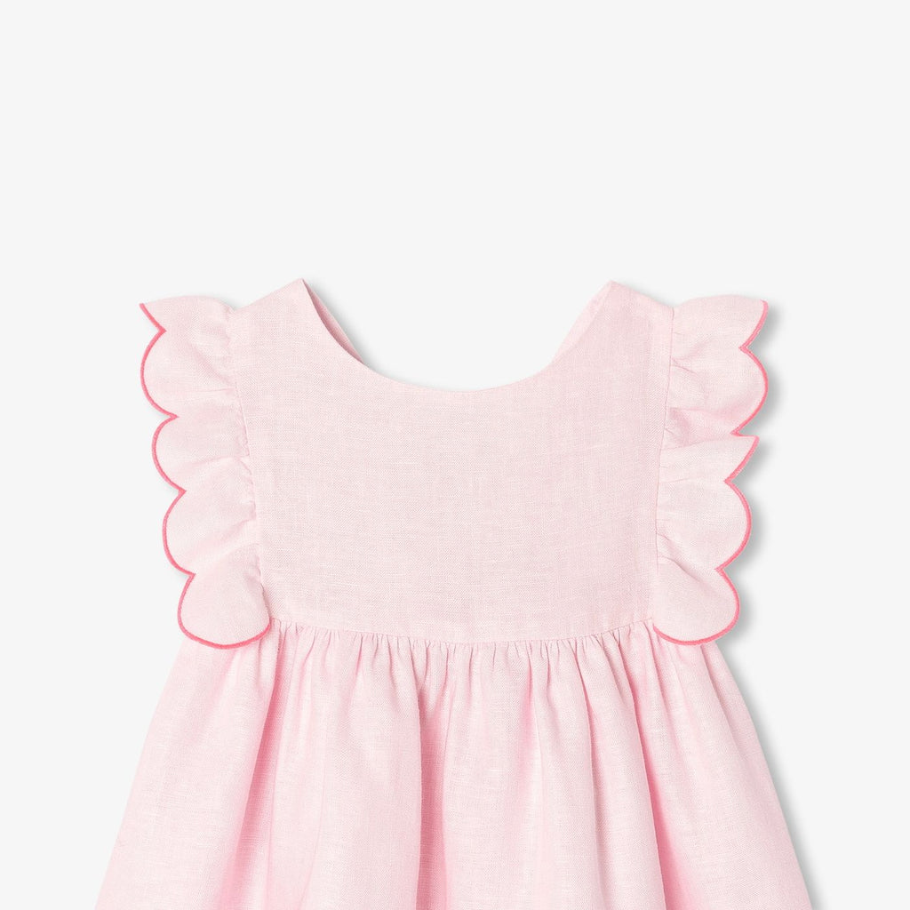 Baby girl linen dress - Jacadi Pale Pink