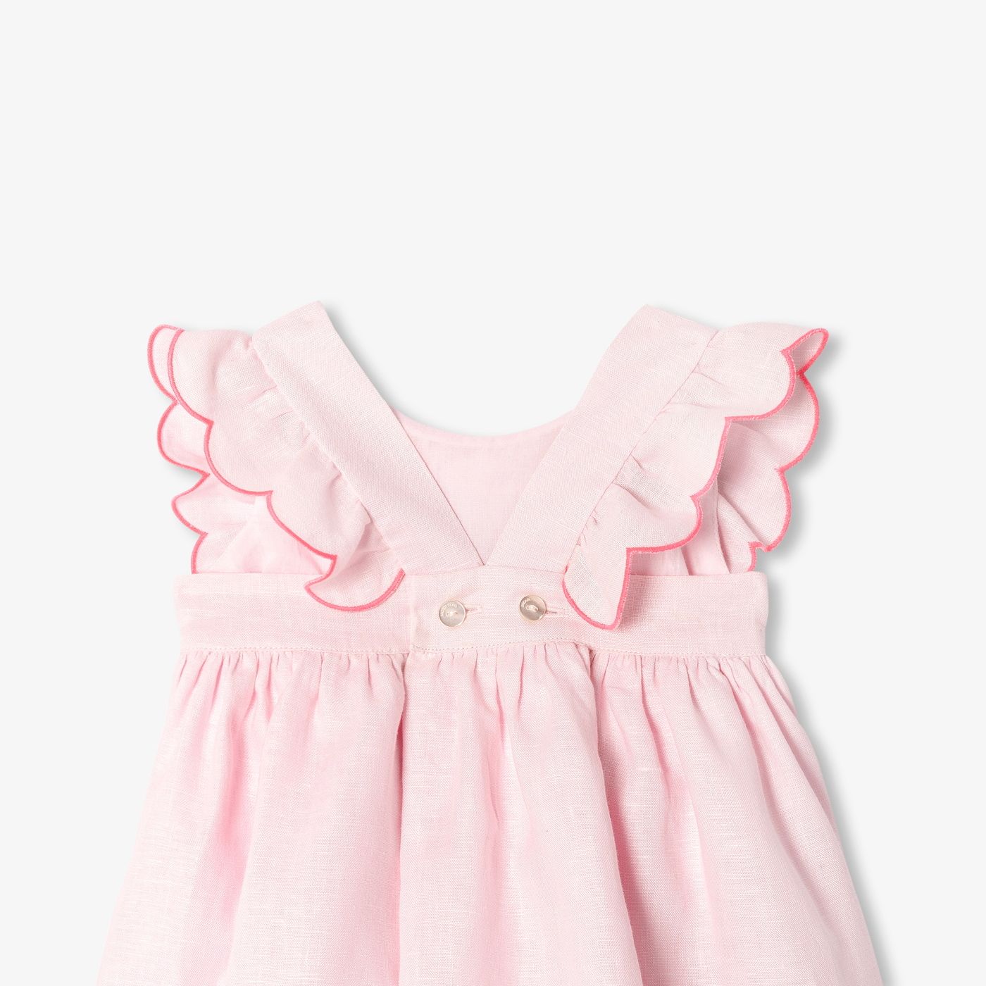 Baby girl linen dress - Jacadi Pale Pink