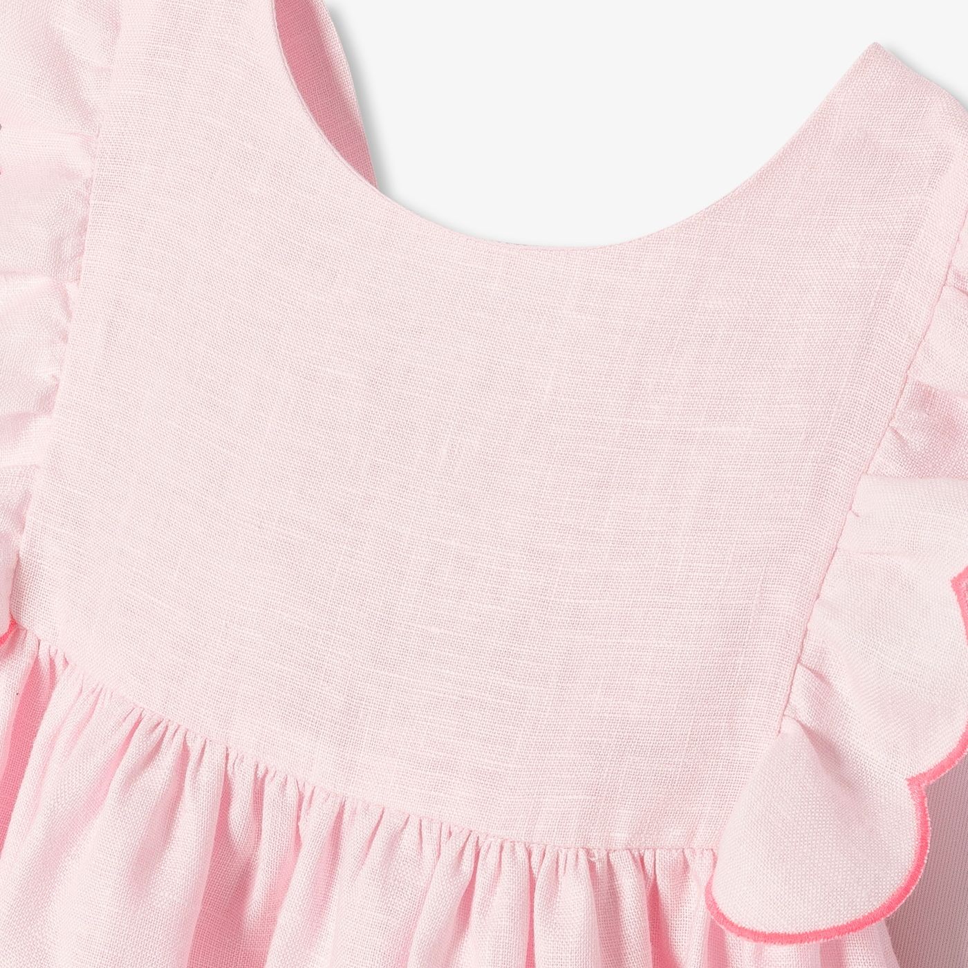 Baby girl linen dress - Jacadi Pale Pink